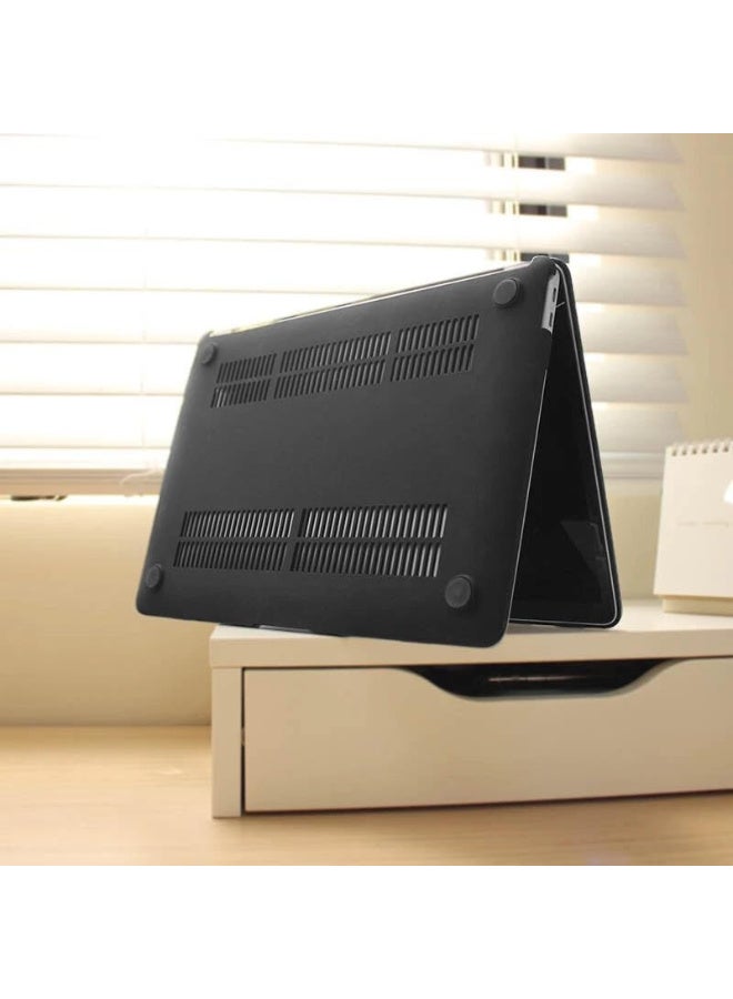 Embossed Floral Laptop Case for MacBook Pro 14 inch (2021–2025, M1/M2/M3/M4) – Slim Hard Shell Protective Cover Compatible with A2442 /A2779 /A2992 /A2918/A3112/A3185/A3401/A3434 – Matte (Black) - Image 5